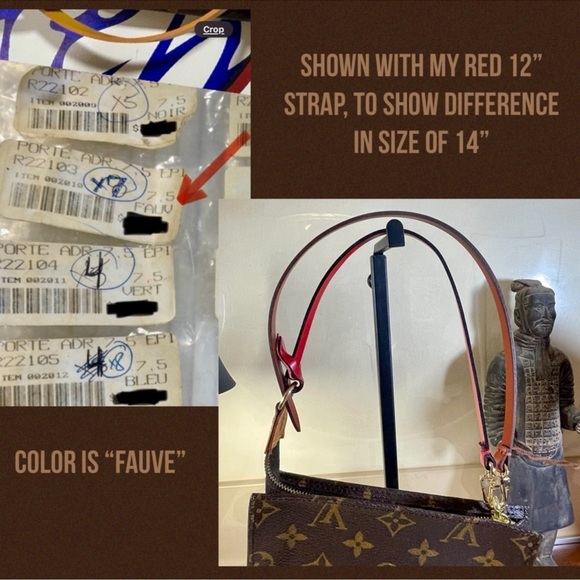 Louis Vuitton Pochette Replacement Strap Fauve/Brown 14" NWOT - Picture 4 of 16